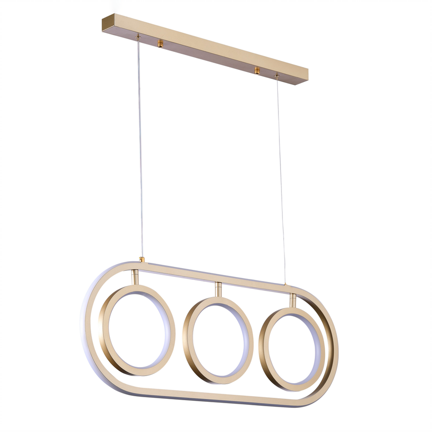 Pendul Cocktail LED 52W 2940lm 2700-5400K, auriu, Erste